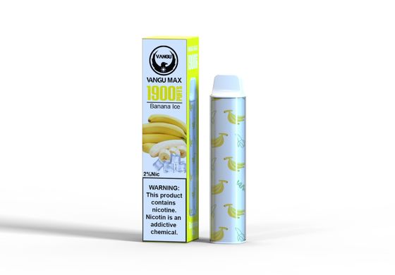 Banana Ice 1900 Puffs Ceramic Coil Pod System 950mah Disposable Nic Salt Vape
