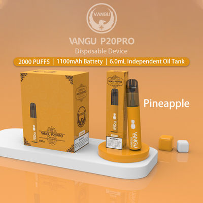 Mesh Coil Flavored Vaporizer Pen 1100mah Puff Bar 2000 Hits Mini Disposable Pods