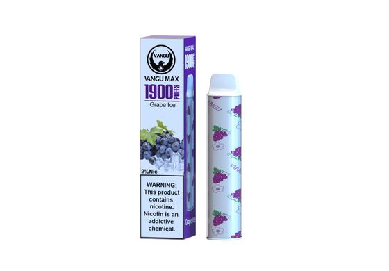 Mesh Coil Disposable Pod Device 1900 Puffs 950mah Grape Ice Flavor