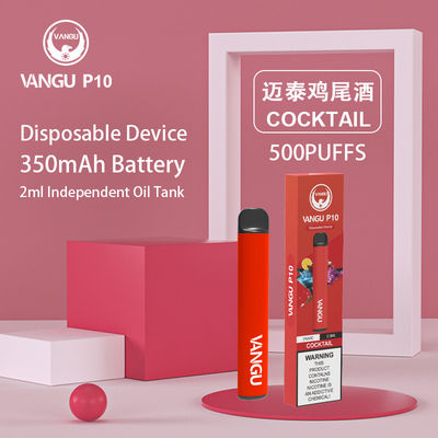 350mah 1.8ohm Salt Nicotine Disposable Vapes Cocktail Flavor