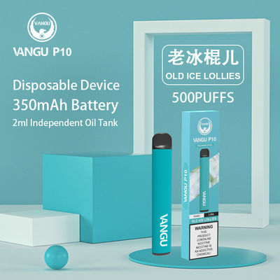 500 Puffs 2ml Vaporizer Pen Kit 5% Nic 350mah Mini Electronic Cigarette
