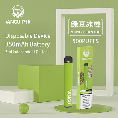 500 Puffs Green Bean Disposable Pod Devices 2ml 5% Nicotine OEM