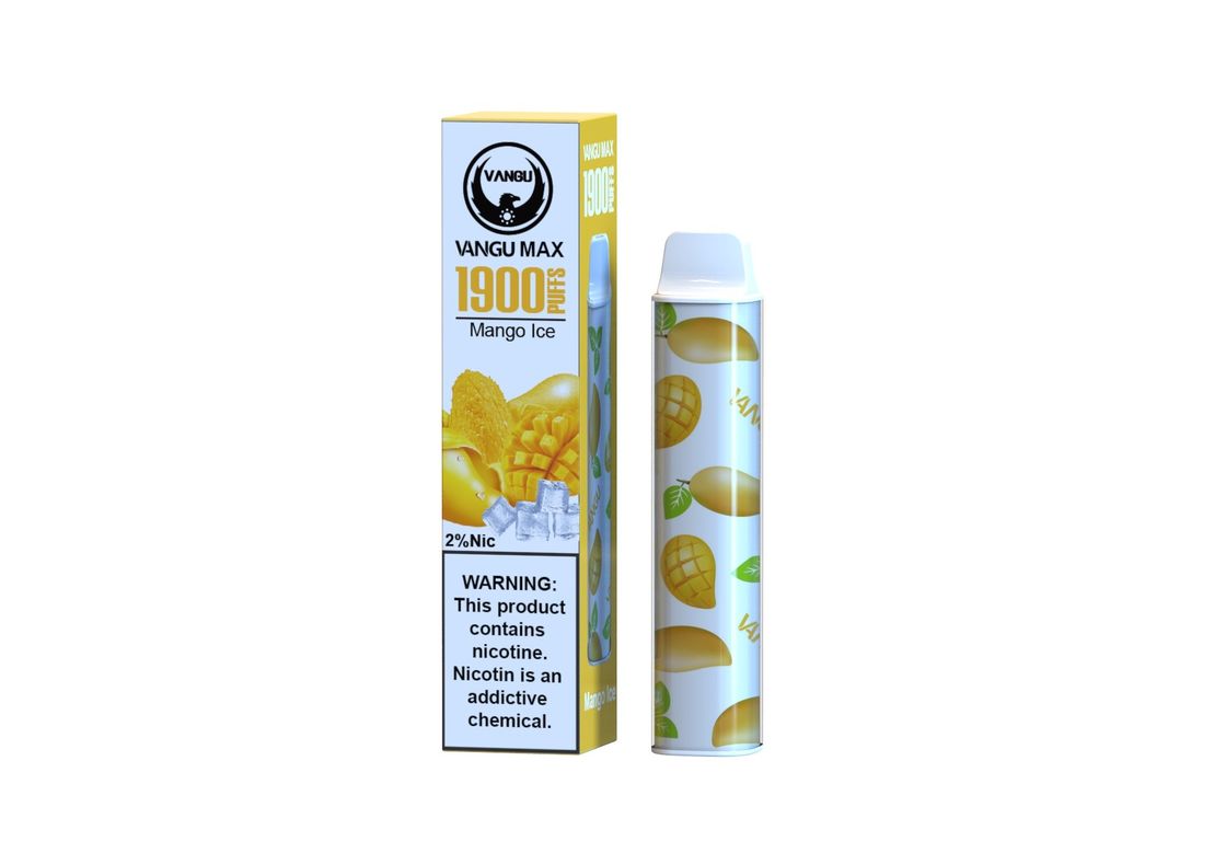 Mango Ice Flavor Disposable Vape Device 950mah 6.0ml Custom Vapor Cigarettes
